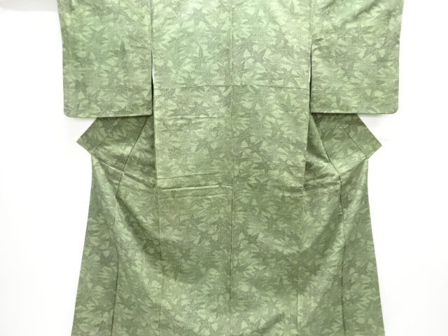 JAPANESE KIMONO / ANTIQUE KIMONO / SILK / JODAI TSUMUGI / MAPLE